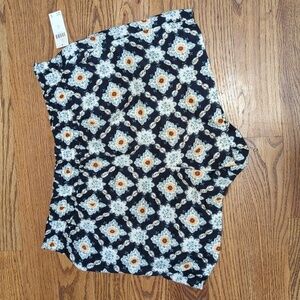 NWT Anthropologie Easy Traveler Shorts Size XL Blue/Navy Front Pockets